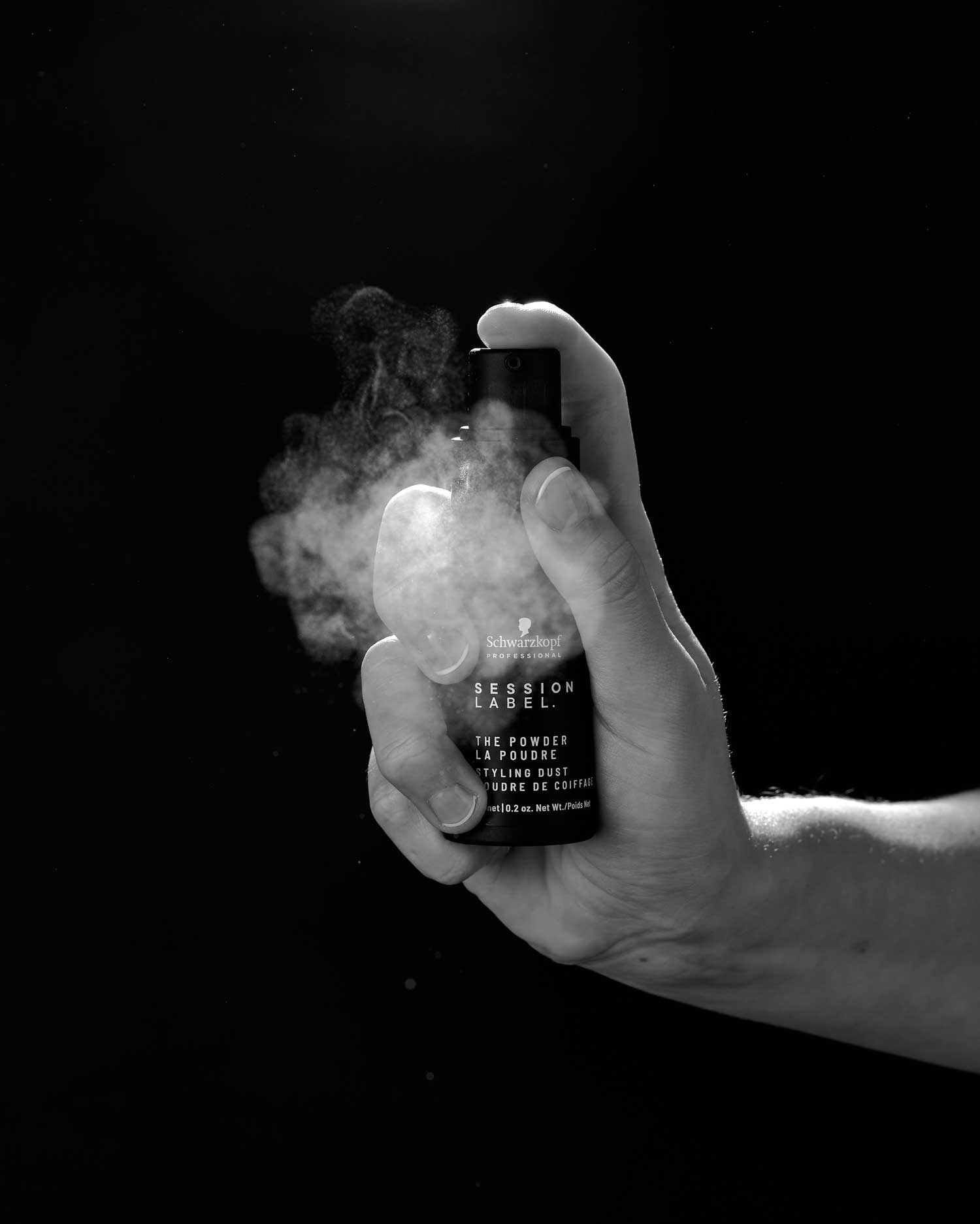 session label. The Powder Stylingpuder
