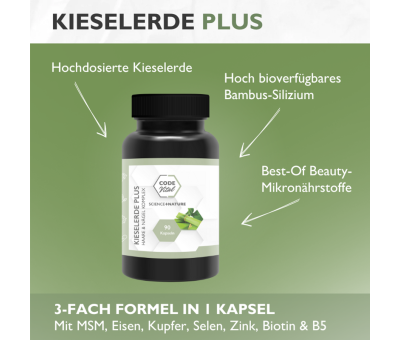 Code Vital Kieselerde Plus - Haare & Nägel Komplex (15030018) Code Vital Kieselerde Plus - Haare & Nägel Komplex