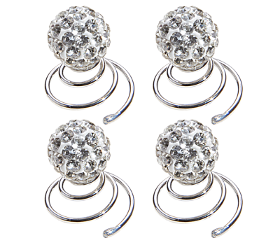 Simili  Curlies rund mit Stein glitzernd (20032084) Simili  Curlies rund mit Stein glitzernd